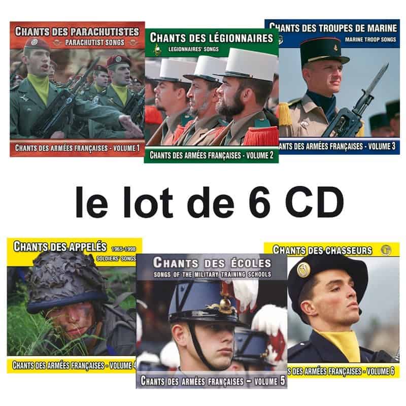 Les chants des armées françaises, une collection unique de 6 CD