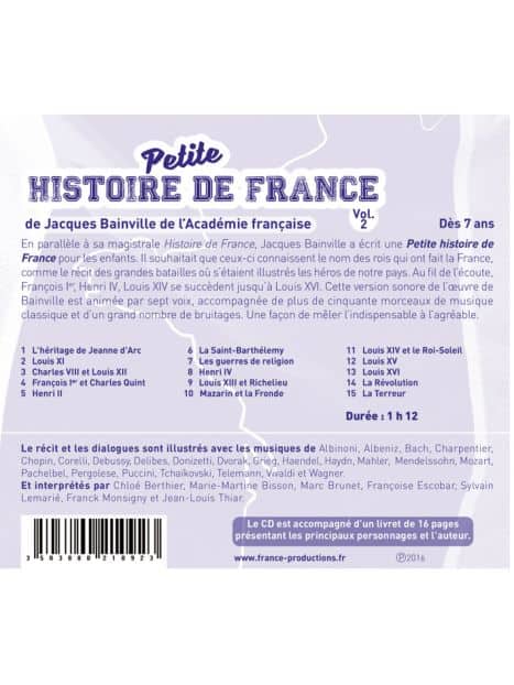 CD Petite histoire de France vol 2 (de François Ier à Louis XVI)