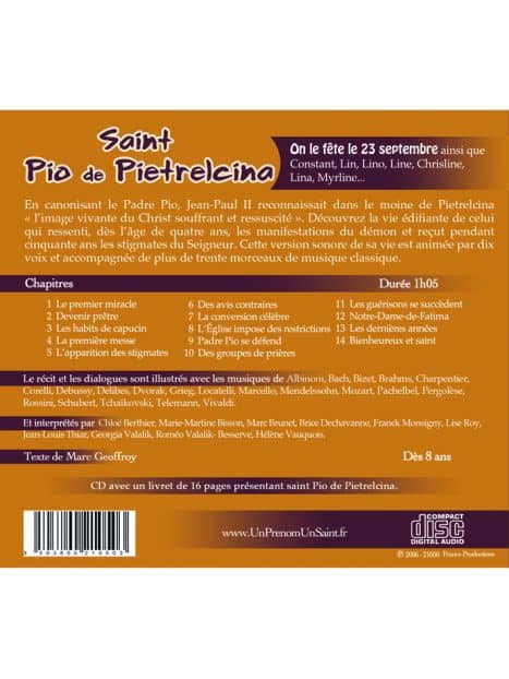 CD Saint Pio de Pietrelcina (Padre Pio)