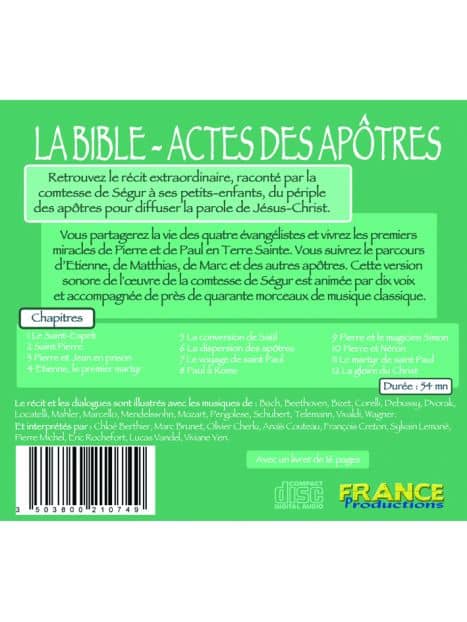 CD La Bible (Actes des Apôtres)