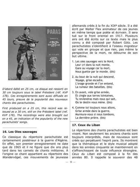 CD Chants des parachutistes