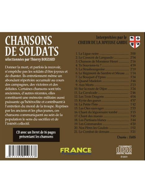 CD Chansons de soldats