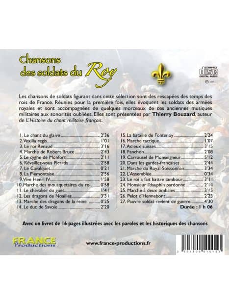 CD Chansons des soldats du Roy