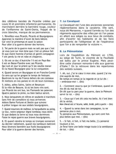 CD Chansons des soldats du Roy