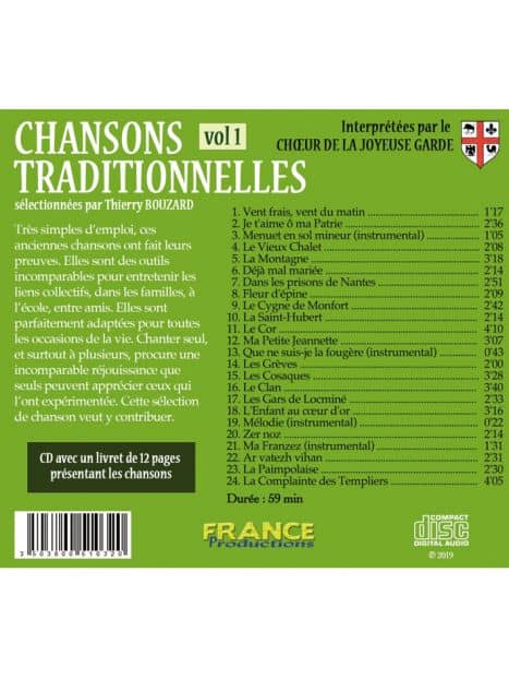 CD Chansons traditionnelles volume 1