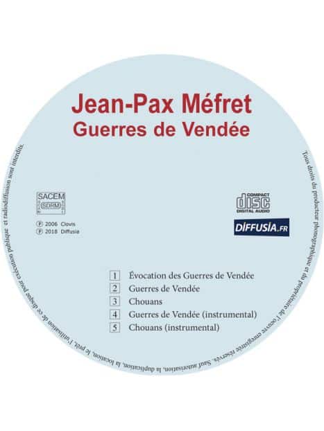 CD Jean-Pax Méfret Guerres de Vendée