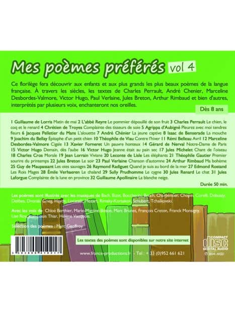 CD Mes poèmes préférés volume 4