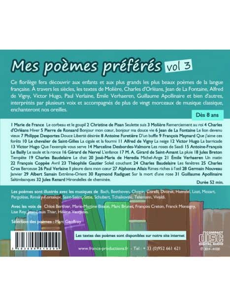 Mes poèmes préférés le lot de 5 CD + le livre