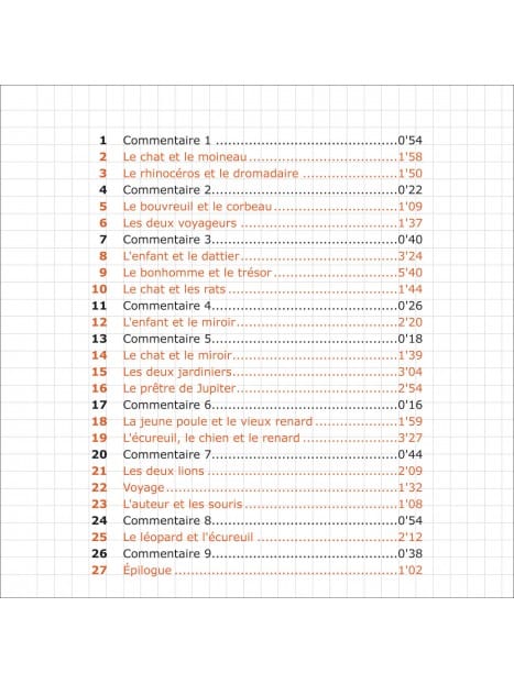 Page du livret de 8 pages