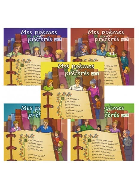 Mes poèmes préférés le lot de 5 CD