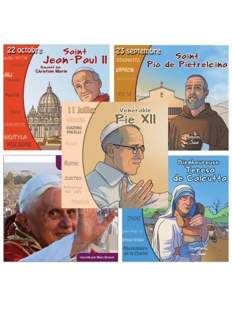 5 saints, bienheureux, vénérable et acteurs du 20e siècle en CD