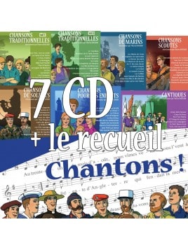 7 CD de chansons de tradition + un recueil