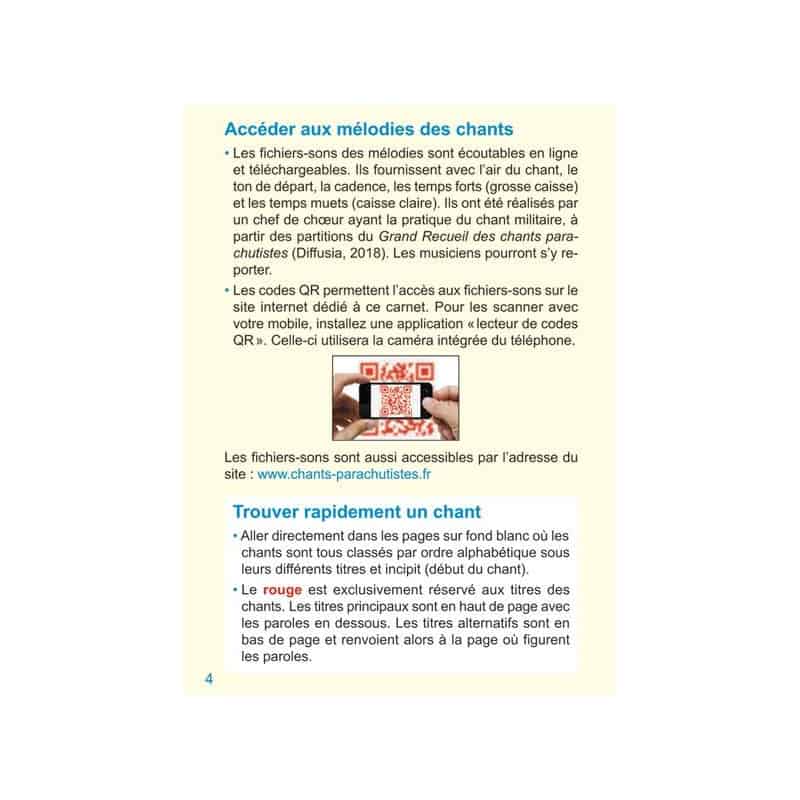 Carnet de chants des parachutistes page 4