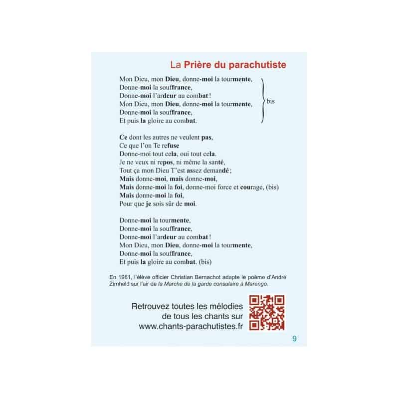 Carnet de chants des parachutistes page 9