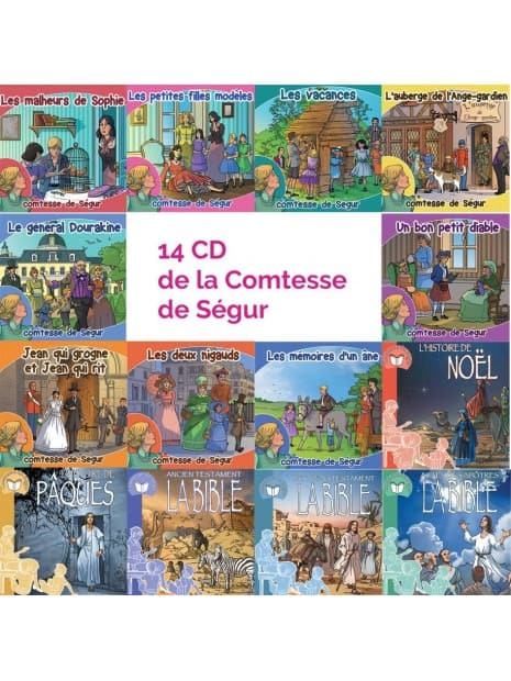 La collection complète des 14 CD de la comtesse de Ségur